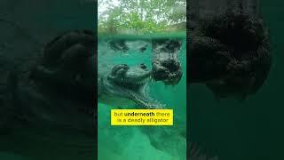 Dont Swim in this water  #shorts #alligator #crocodile #dangerous #reptiles