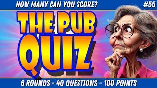 40 TRIVIA Questions to TEST your GENERAL KNOWLEDGE in the PUB QUIZ