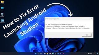 No jvm installation found android studio Error Launching in Android Studio || Code Camp BD - 2023