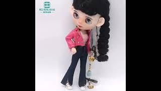Blyth Doll Clothes 28-30cm Azone OB24 Accessories Toys Fashion Leathe