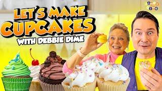 How to Make CUPCAKES for Kids with Debbie Dime!  Jimmy Dime Time Easy Cupcake Recipe