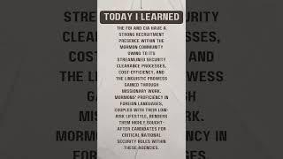 Inside FBI/CIA: Why Mormons Excel ️‍️ | Recruitment Secrets Unveiled!