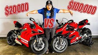 Ducati’s $20,000 Superbike vs $100,000 Hyperbike, Tim Reviews!