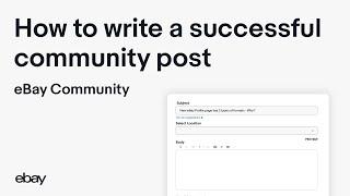 How to write a successful community post