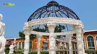 Exquisite Hand-Carved Marble Gazebo from YouFine Sculpture Production Factory