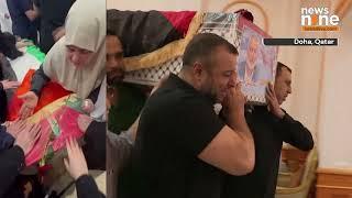 Ismail Haniyeh Wife Bids his coffin goodbye | Body of Haniyeh lands in Qatar | News9 #ismailhaniyeh