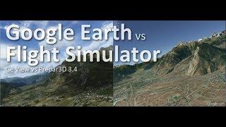 Google Earth vs Flight Simulator (Prepar3D 3.4)