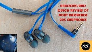 UNBOXING AND QUICK REVIEW OF  BOAT BASSHEADS 225 EARPHONES