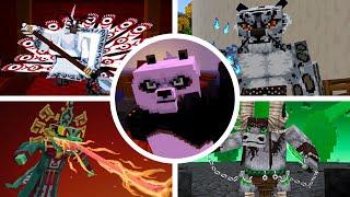 Minecraft x Kung Fu Panda DLC - All Bosses/All Boss Fights