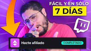 ¡Consigue afiliado en Twitch fácil EN 7 DÍAS! (Tutorial para Twitch, consejos y ayuda para crecer)