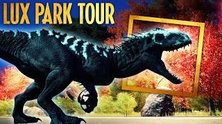 Magical Park With ALL LUX DINOSAURS & 7,000 Lights! | Jurassic World Evolution 2 Park Tour