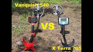 Minelab Vanquish 540 VS X Terra 705! Тест на глубину и резделение целей от Черкасского копателя!