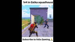 Gatka Squadhouse Enemy Rush 1v4 clutch  |#shorts #pubgmobile #bgmi #shortvideo