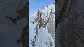 the hardest run in Jackson hole #skiing #cliff