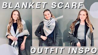 HOW TO WEAR & STYLE A BLANKET SCARF | WINTER 2022 FASHION / casual comfy trendy