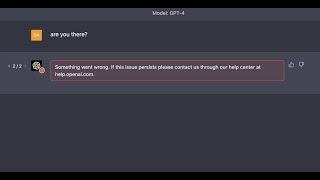 Something went wrong. If this issue persists please contact us through our help center at Openai