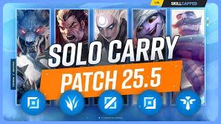 The NEW BEST SOLO CARRY CHAMPIONS on PATCH 25.5 - League of Legends