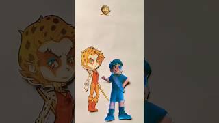 Shakt️i poli face added  #littlesingham #art #pokemon #ytshorts