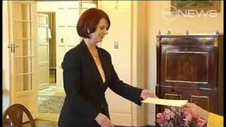 Julia Gillard sworn in as Prime Minister