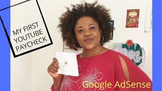 MY FIRST YOUTUBE PAYCHECK/ GOOGLE ADSENSE