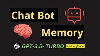 How to Build a CHAT BOT with ChatGPT API (GPT-3.5-TURBO) having CONVERSATIONAL MEMORY in Python