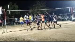 powerfull attack by dilip das international volleyball player barmer volleyball match jaloda pokaran