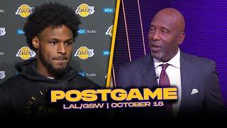 Lakers/GSW Postgame x Analysis: J.Worthy, Bronny, Coach Redick Reactions | Oct 18, 2024