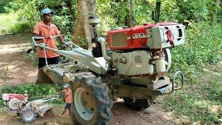 When going to my red soil field for sowing Black Gram || My Kamco Er90 Tilling Performance ||