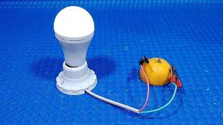 How to generate free electricity with lemon (Light a LED bulb) | Simple Tips