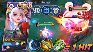 LAYLA BEST 1 HIT BUILD 2024 IS HERE ( 100% immortal)!! - MLBB