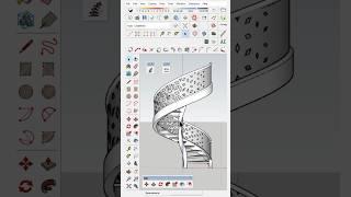 Creating a curved fence in SketchUp using the Shape Bender and Helix Along Curve plugins! #sketchup