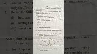 Design and Analysis of Algorithms (Computer Science) B.Sc Fourth Semester 2022-23 HNBGU Uttarakhand