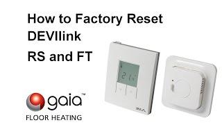 How to Factory Reset DEVIlink FT and RS