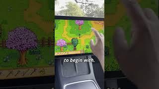 I played Stardew Valley in a Tesla #shorts