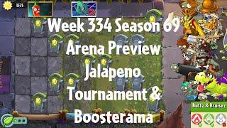 PvZ2 Arena Preview - Week 334 Season 69 - Jalapeno Tournament & Boosterama - Gameplay