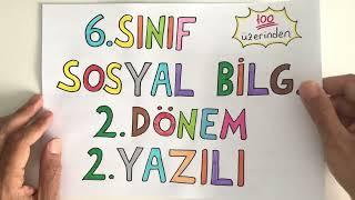 6. Sınıf Sosyal Bilgiler 2. Dönem 2. Yazılı