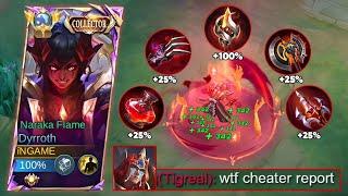 DYRROTH NEW RED LIFESTEAL CHEAT DAMAGE BUILD! The Best Abnormal Trick To Dominate! ? - MLBB