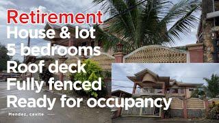 V623-24 Mendez cavite Retirement 2 storey  house & lot 5 bedrooms fully fenced | ready for occupancy