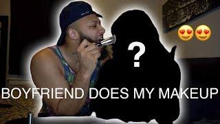 BOYFRIEND DOES MY MAKE UP CHALLENGE!! | Jarvis & Mariely