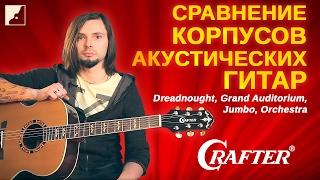 Сравнение корпусов акустических гитар Crafter