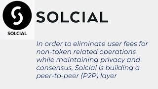 SOLCIAL P2P LAYER - AN END USER FEES FOR NON TOKEN OPERATION #solcial #defi #crypto