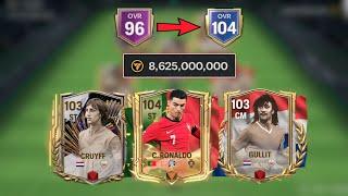  96 to 104 OVR Team Upgrading (9 Billion Coins) in FC Mobile Ft CR7, Gullit, Van Dijk, Walker!