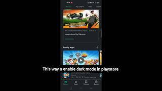 enable dark mode in playstore#shorts