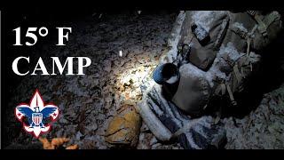 Boy Scouts camp in extreme cold.