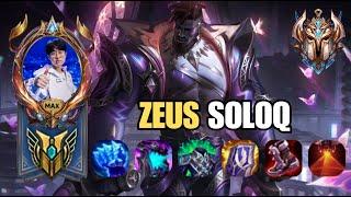 T1 Zeus Destroys Top Lane with K'Sante! | High-ELO Solo Queue Gameplay