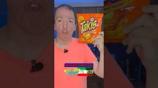 چیپس غیر تند تاکیز طعم «ناچو قوی» تیست تست کردم !! TAKIS INTENSE NACHO NON SPICY chips TASTE TEST !!