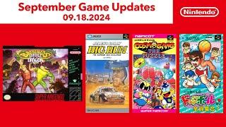 Super NES – September 2024 Game Update – Nintendo Switch Online + Expansion Pack