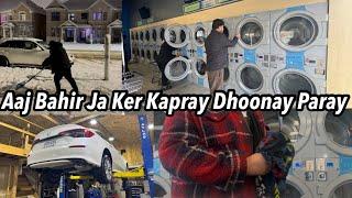 Aaj Canada Kay Dhobi Ghaat Jana Para |  First Snow In Canada 