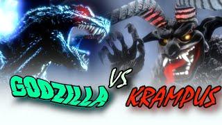 Godzilla vs. The Krampus | Christmas Animation #kaiju #godzilla #christmas #holiday #3d #goat #fight