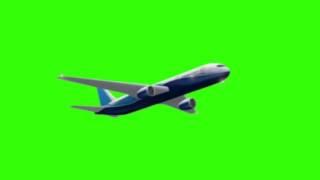 Green Screen Aeroplane Flying | Green Screen